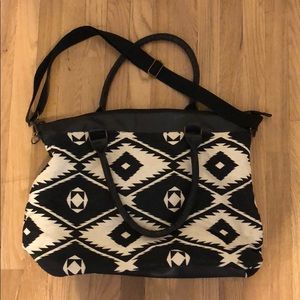 Black and White Overnight Bag
